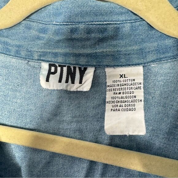 Vintage PTNY denim button down shirt size XL - Picture 5 of 6